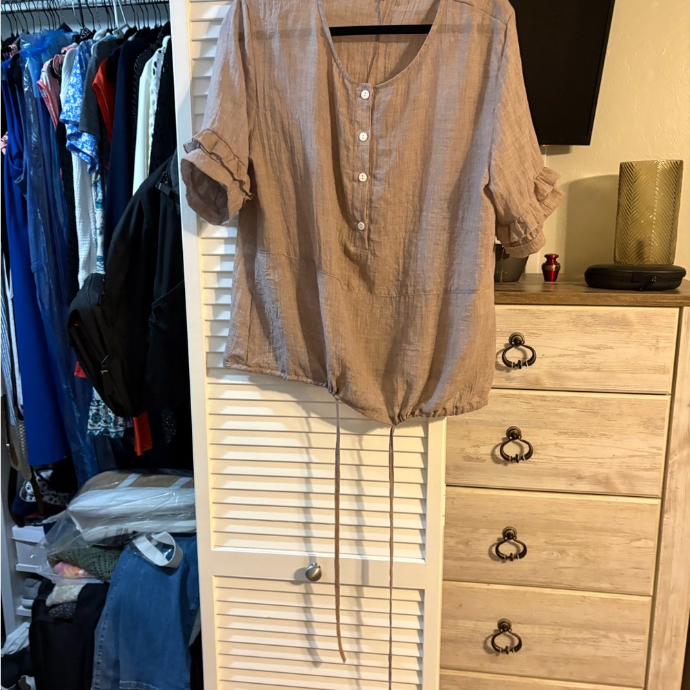 Casual Tan Women's Top